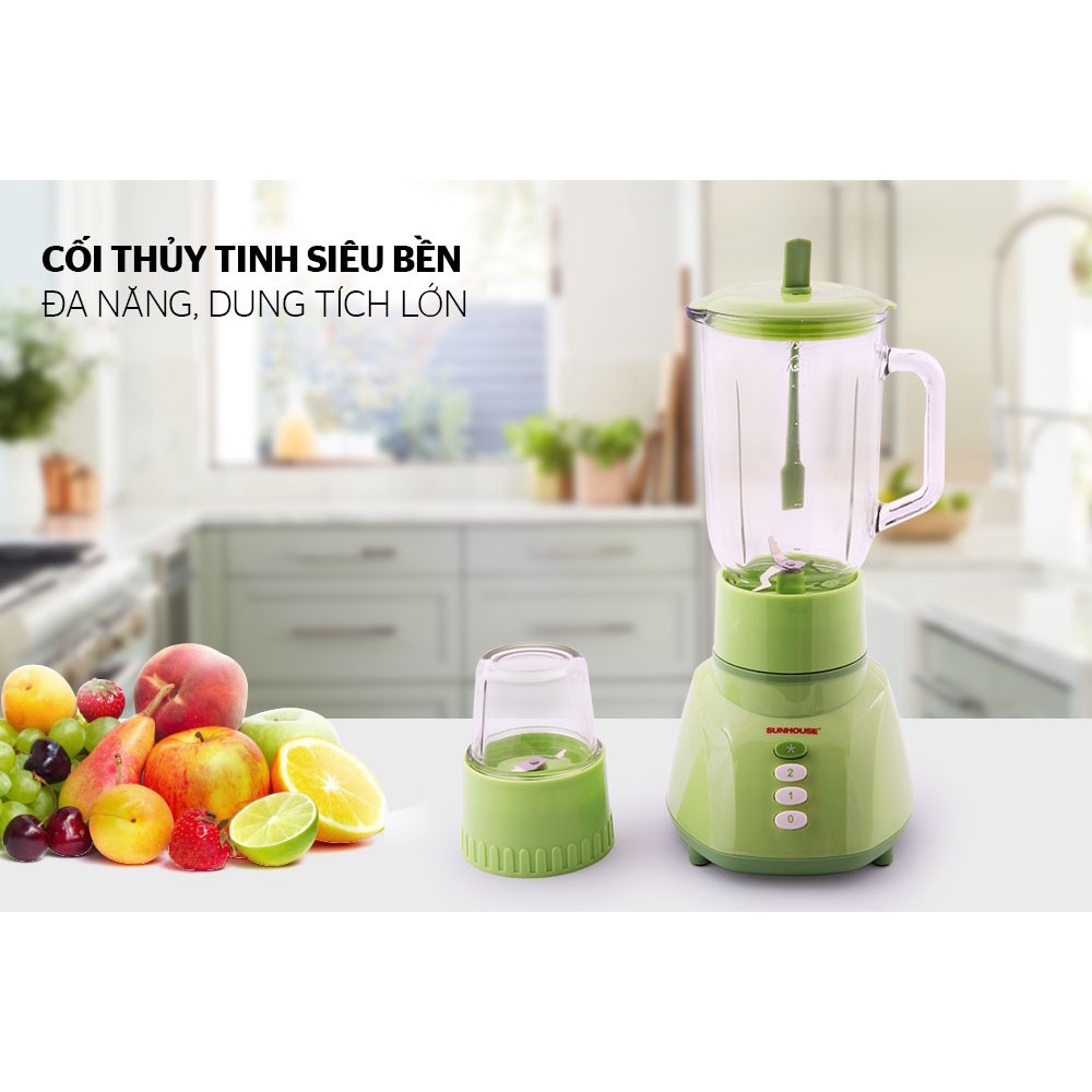 Máy xay sinh tố Sunhouse cối thủy tinh SHD5112 - xanh
