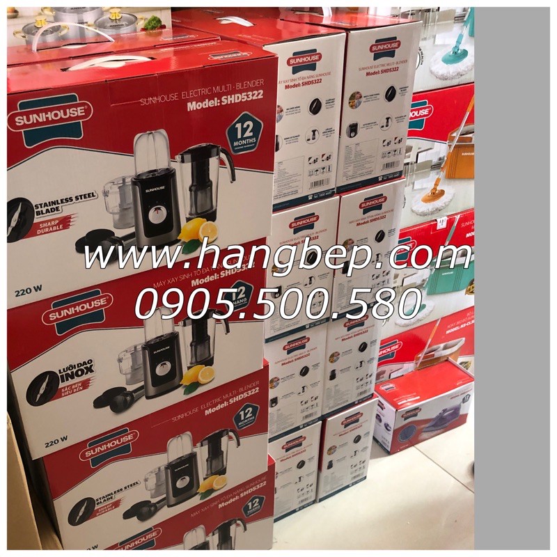 Máy xay sinh tố đa năng Sunhouse SHD5322 Đen/Đỏ