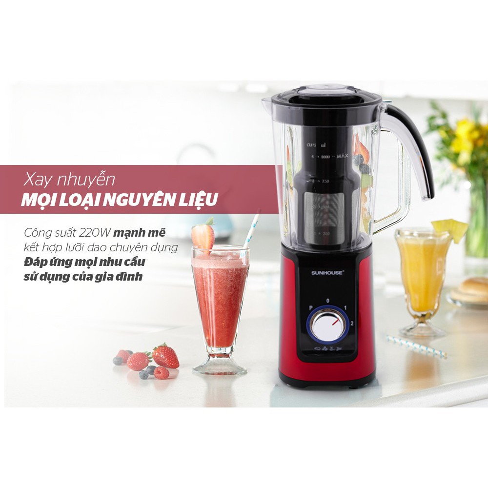 Máy xay sinh tố đa năng Sunhouse SHD5322 Đen/Đỏ