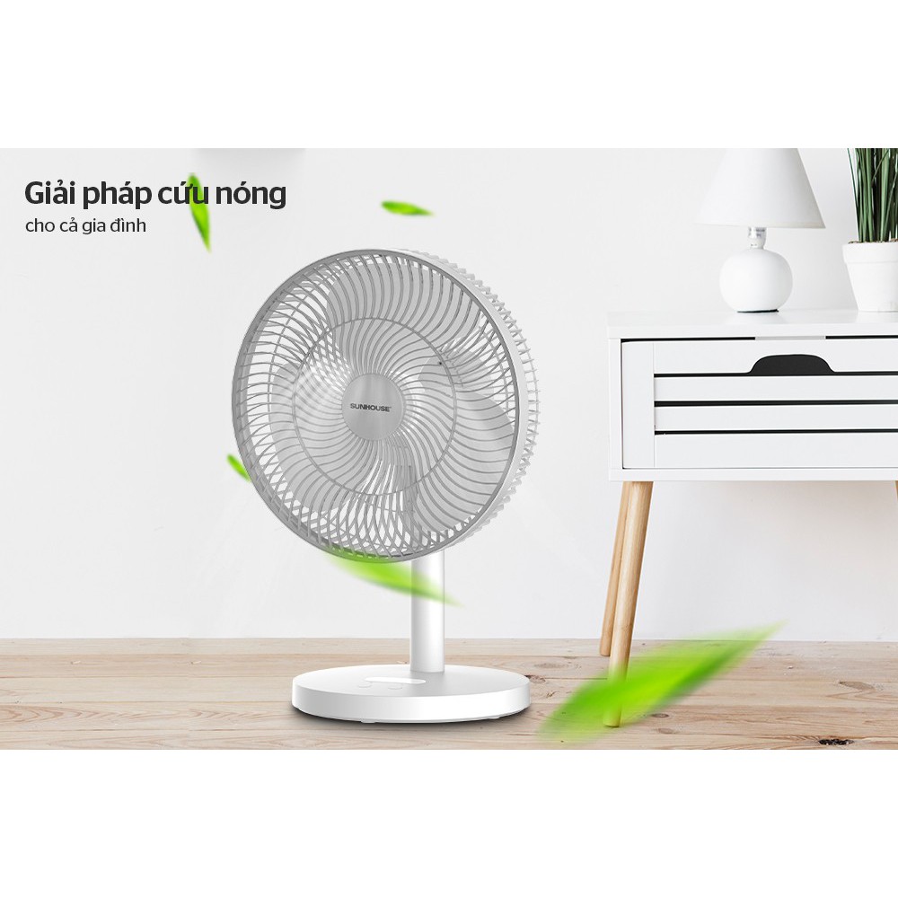 Quạt sạc điện Sunhouse SHD7115 - Bảo hành chính hãng 1 năm