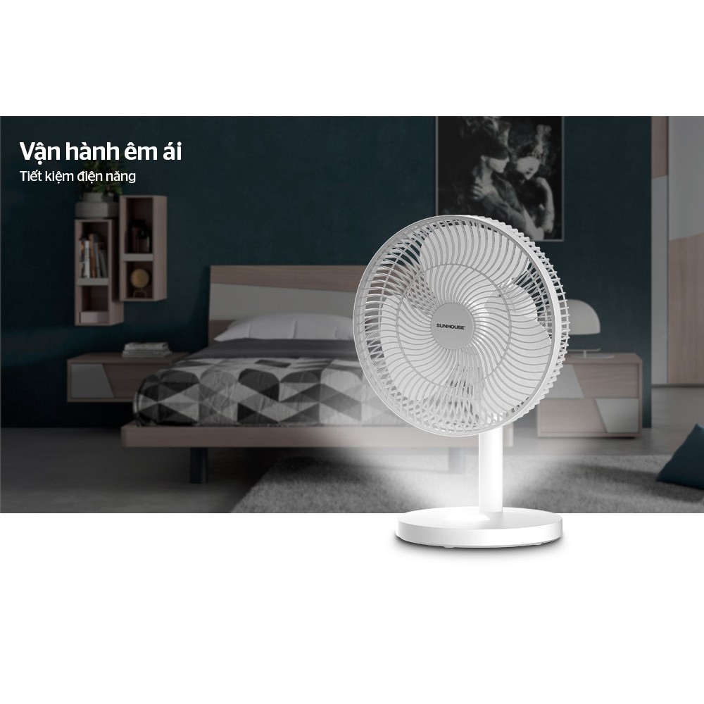 Quạt sạc điện Sunhouse SHD7115 - Bảo hành chính hãng 1 năm