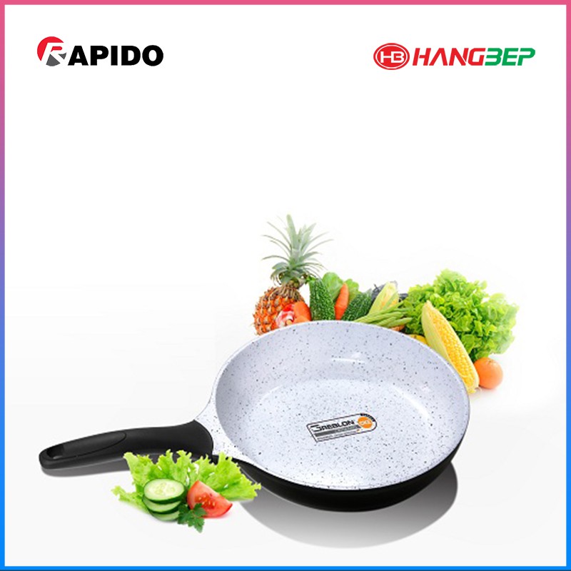 Chảo đúc chống dính Ceramic đáy từ Đức Rapido 20cm/24cm/28cm