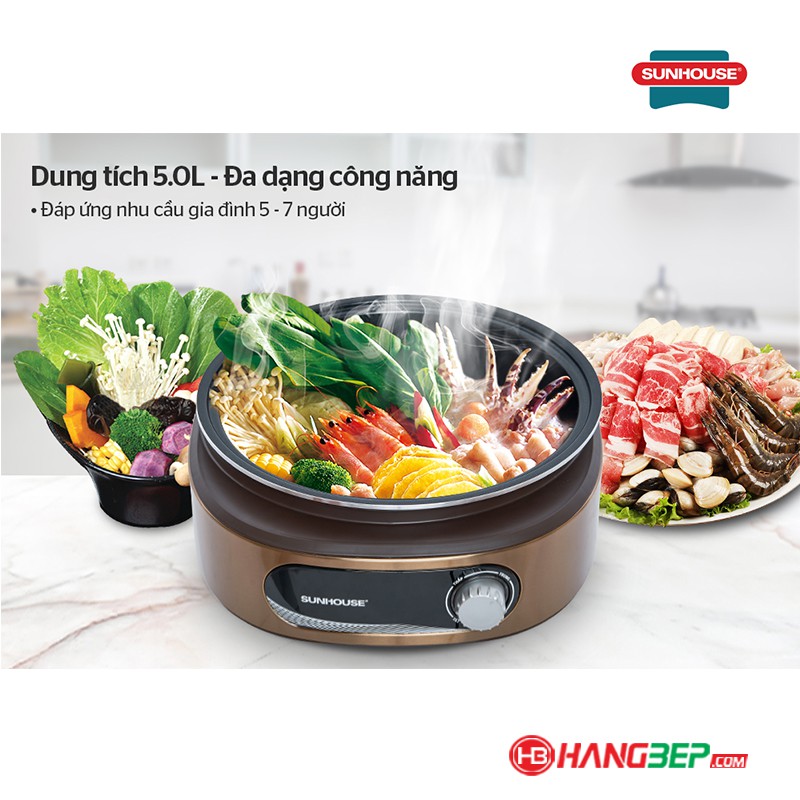 Nồi lẩu điện đa năng Sunhouse SHD4526 4 lít - Bảo hành chính hãng 12 tháng