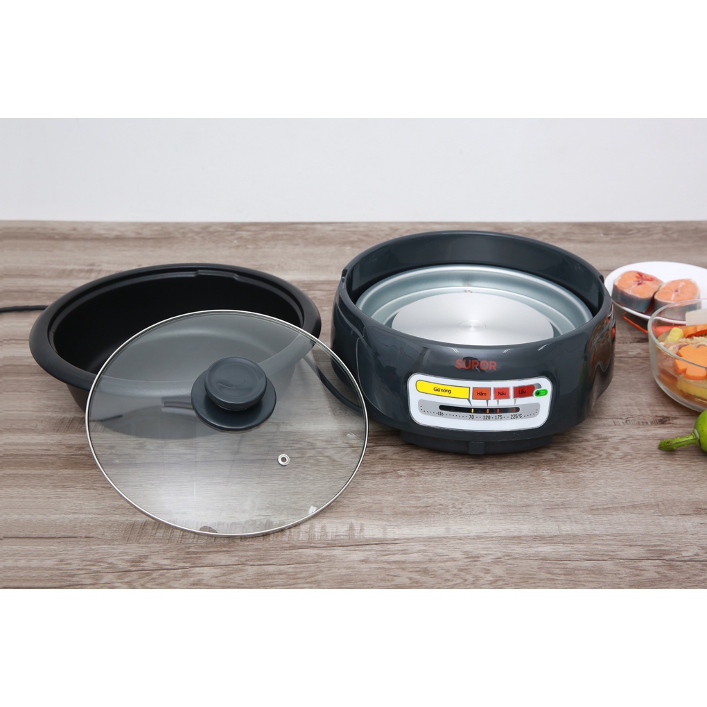 Nồi lẩu điện Supor 4 lít HFK26EVN-130 - Bảo hành chính hãng toàn quốc 12 tháng