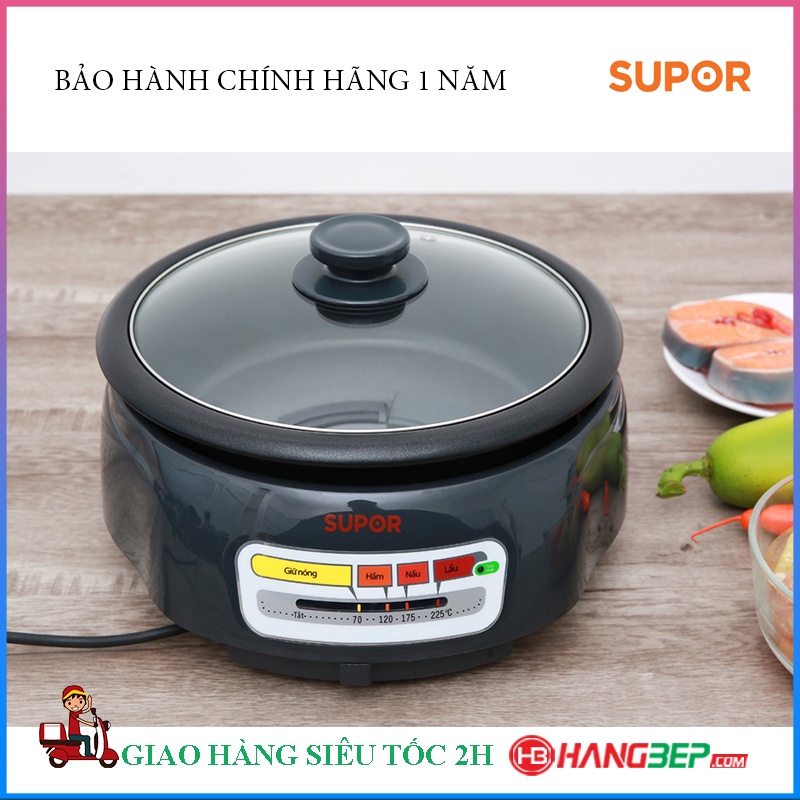 Nồi lẩu điện Supor 4 lít HFK26EVN-130 - Bảo hành chính hãng toàn quốc 12 tháng