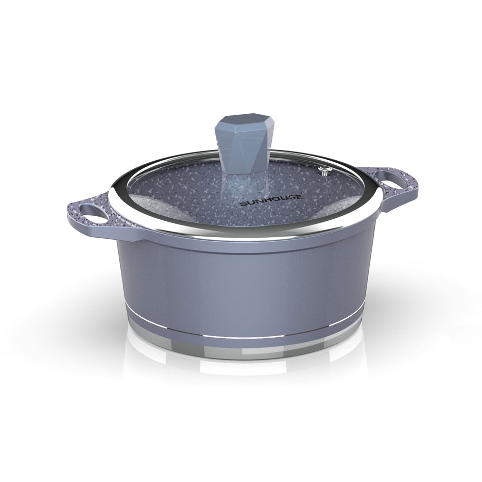 Nồi vân đá 20cm/24cm đáy từ Sunhouse MAMA