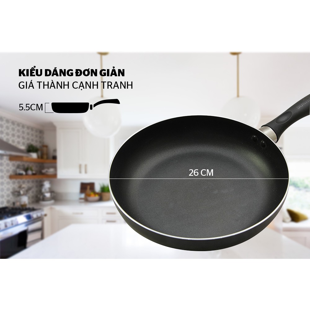 Chảo trơn chống dính 16cm/24cm/26cm Sunhouse CT16/CT24/CT26 - Hàng chính hãng Sunhouse