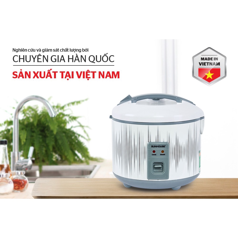 Nồi cơm điện Sunhouse 1.8 lít SHD8602 - Hàng chính hãng, bảo hành tại hãng 12 tháng toàn quốc