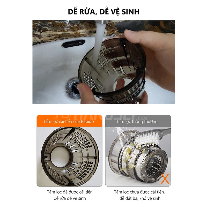 Máy ép chậm trái cây Rapido RSJ-150M