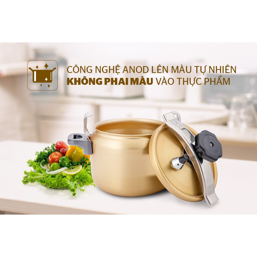 Nồi áp suất cơ Anod Sunhouse SHA8604 6 lít / SHA8504 5 lít / SHA8354 3.5 lít/ LC600 6 lít