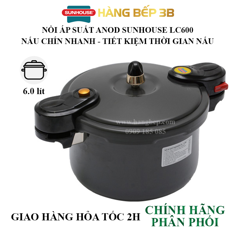 Nồi áp suất cơ Anod Sunhouse SHA8604 6 lít / SHA8504 5 lít / SHA8354 3.5 lít/ LC600 6 lít