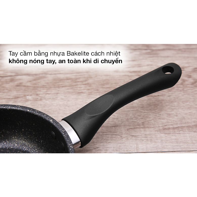 Chảo Inox 5 đáy chống dính Sunhouse 16cm/20cm/24cm IN16M4-IN20M4-IN24M4 -  sử dụng bếp từ