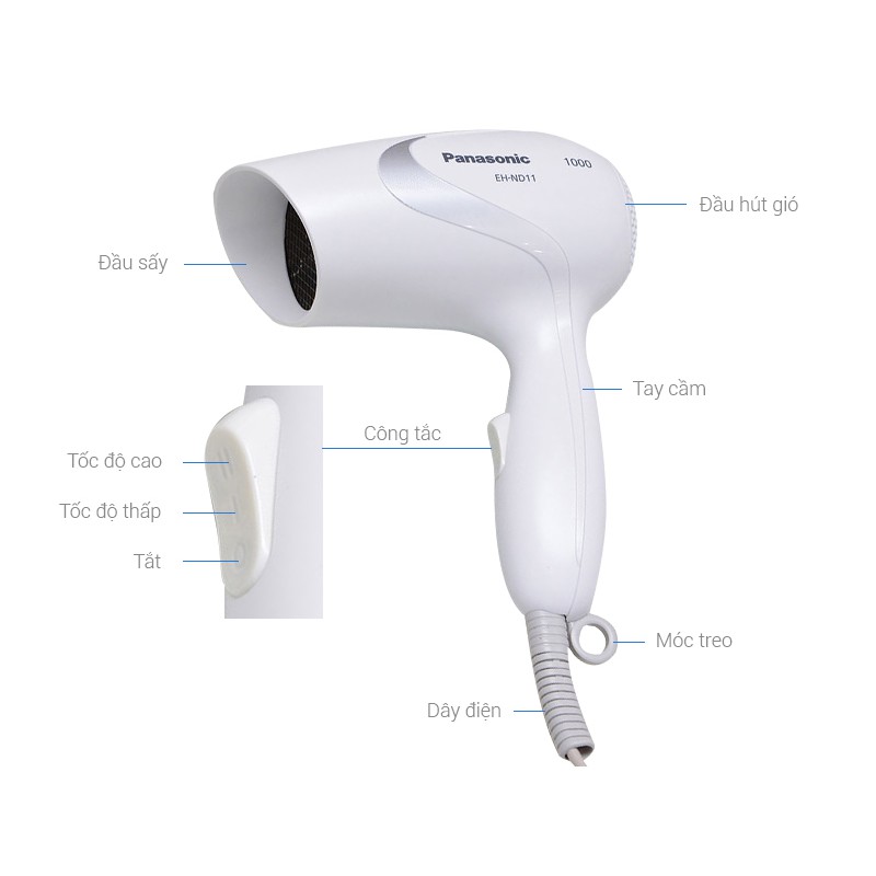 Máy sấy tóc Panasonic EH-ND11 (xanh/trắng)