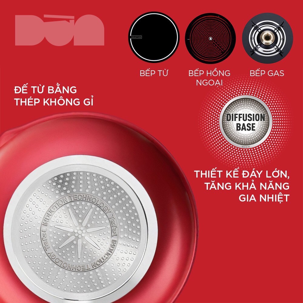 Chảo chiên lòng sâu sâu lòng Tefal 28cm - 24cm So Chef