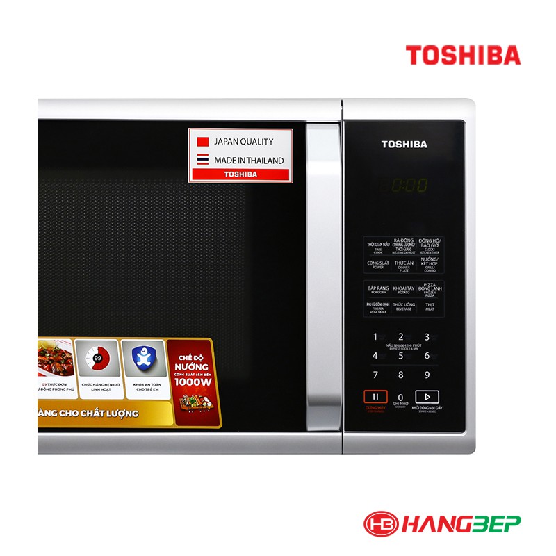 Lò vi sóng có nướng 23 lít Toshiba ER-SGS23(S1)VN /34 lít ER-SGS34(S1)VN - sản xuất tại Thái Lan