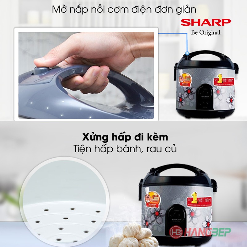 Nồi cơm điện Sharp 1.8 lít KS-NR191STV
