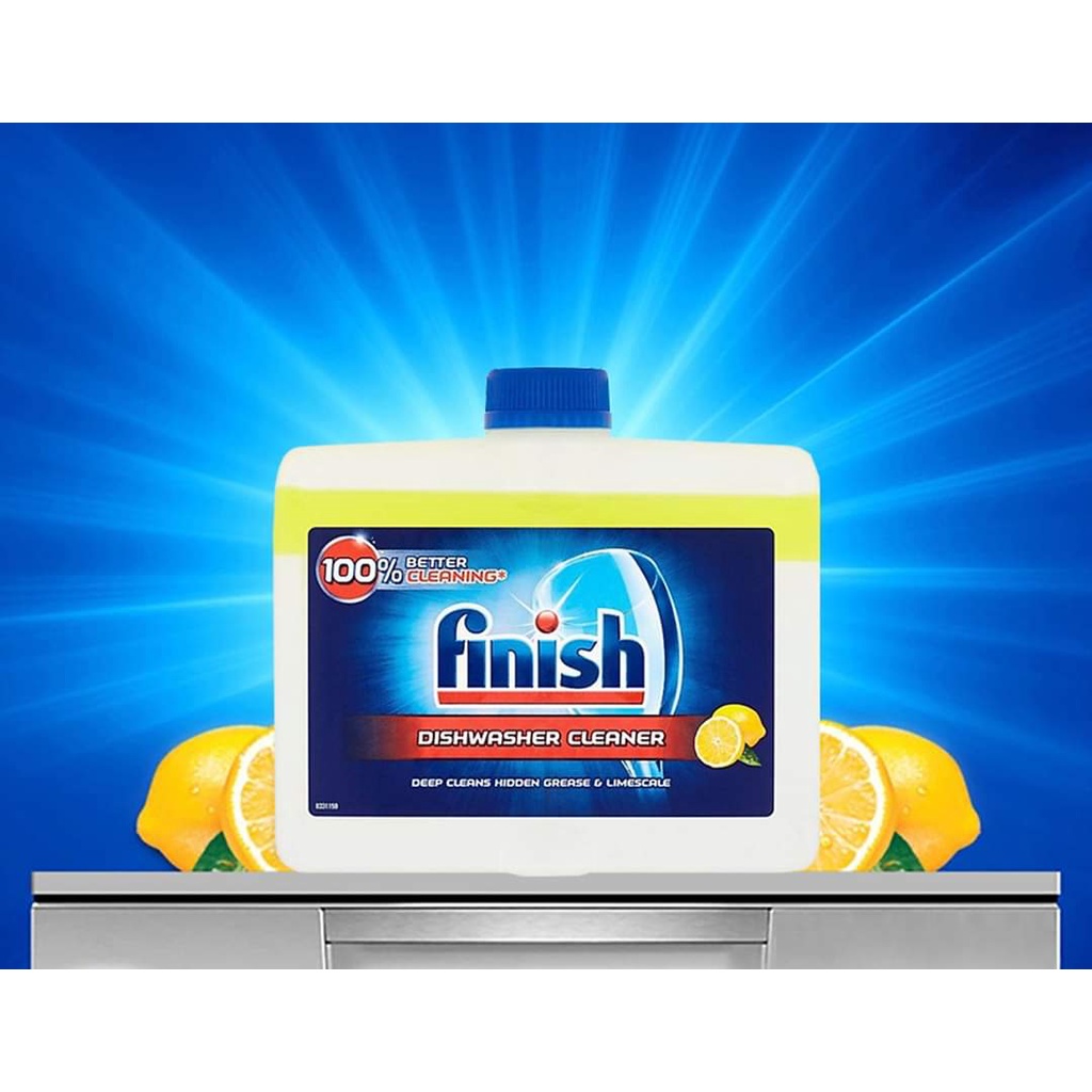 Nước vệ sinh máy rửa chén Finish 250ml - hương chanh