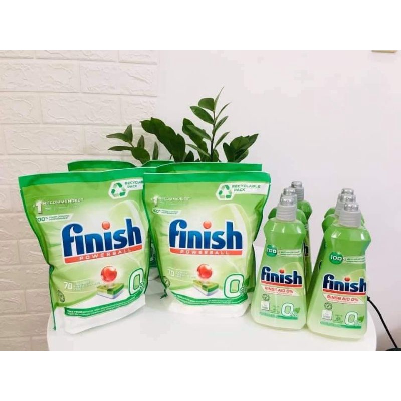 Nước làm bóng Finish Eco 0% 400ml - Organic không chất bảo quản