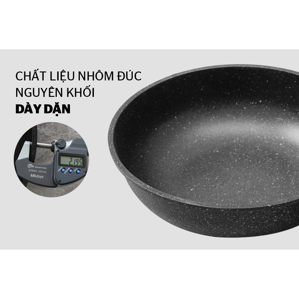 Chảo sâu lòng chống dính đá hoa cương 26cm,28cm,30cm Sunhouse SBDS26,SBDS28,SBDS30