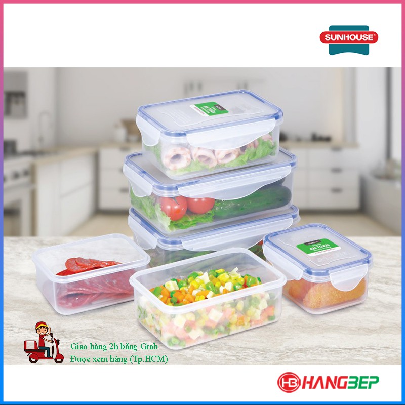 Bộ 6 hộp bảo quản thực phẩm ngăn mát BioZone Basic KB-CO6P01