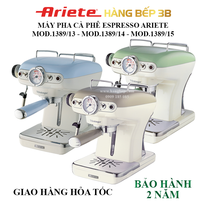 Máy pha cà phê Espresso 0,9 lít Ariete MOD.1389 (Ý)