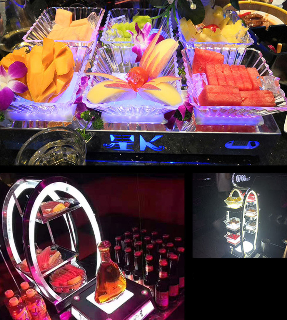 Khay đựng trái cây có đèn led cho Bar, Karaoke, Nhà hàng OEM MS1803