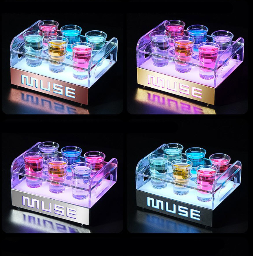 Khay đựng ly rượu tây có đèn led cho Bar, Karaoke, Nhà hàng OEM MS1805