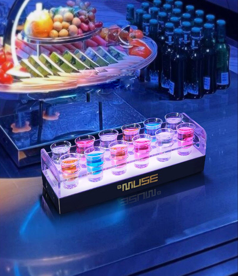 Khay đựng ly rượu tây có đèn led cho Bar, Karaoke, Nhà hàng OEM MS1805