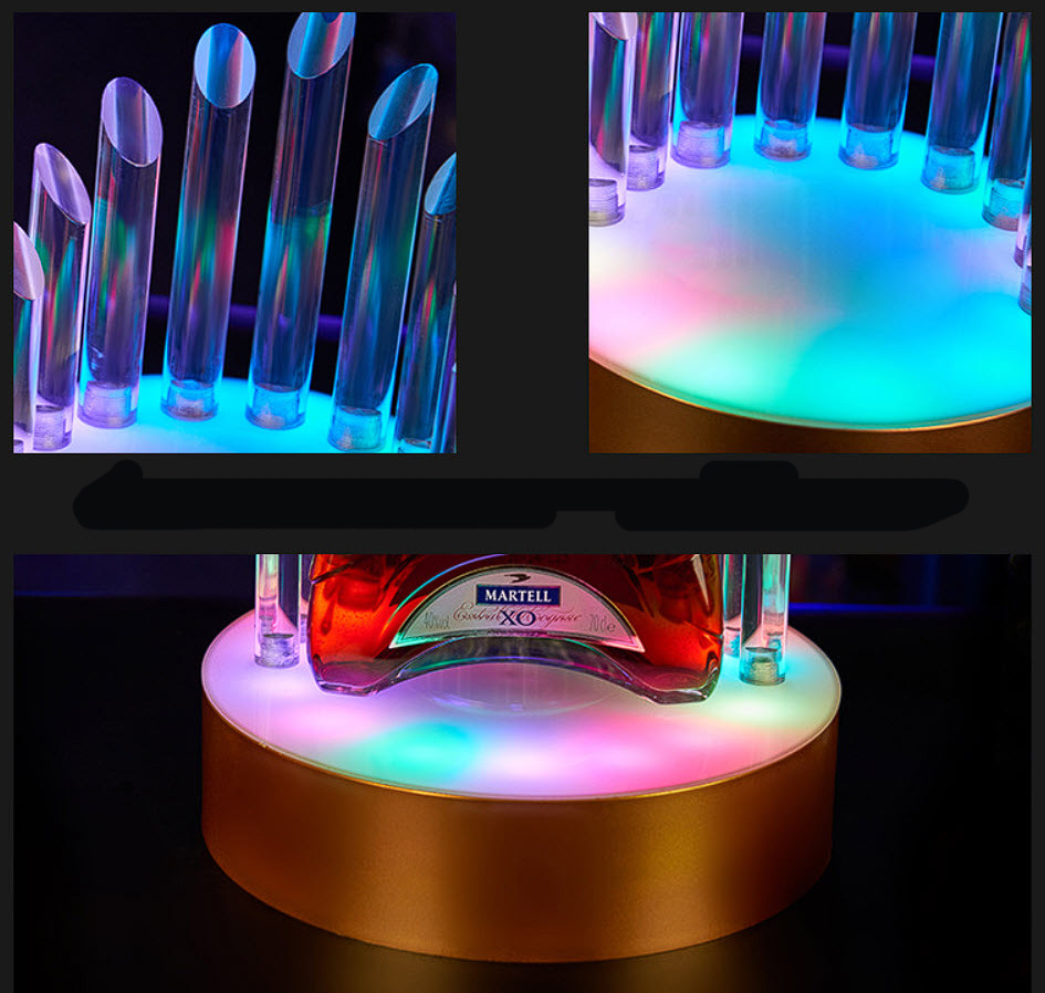Đế trưng chai rượu đèn led cho quán Bar, Karaoke, Nhà hàng, tiệc ngoài trời MS1811