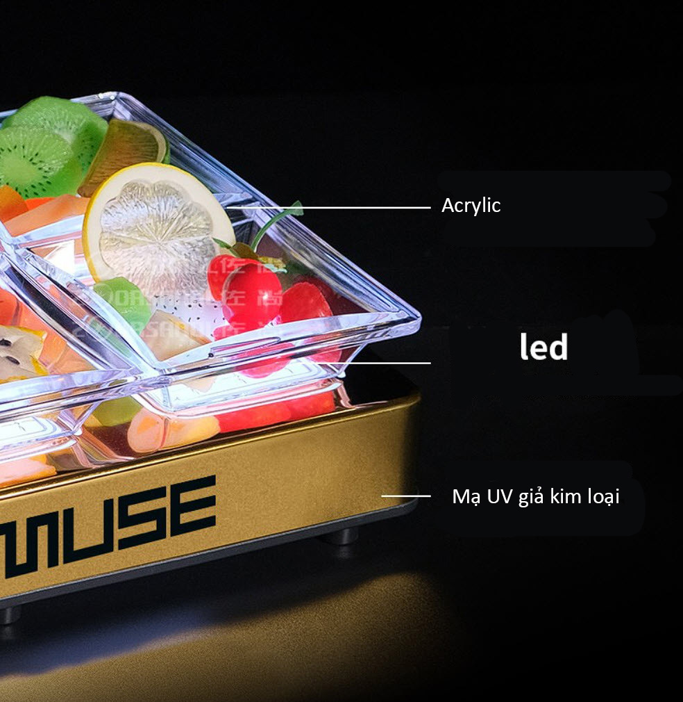 Khay đựng trái cây đèn led cho quán Bar, Karaoke, Nhà hàng, tiệc ngoài trời OEM MS1812