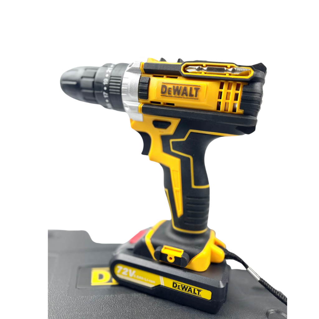 Máy khoan pin Dewalt 72v, máy khoan cầm tay 3 chức năng có búa tặng kèm phụ kiện 24 chi tiết