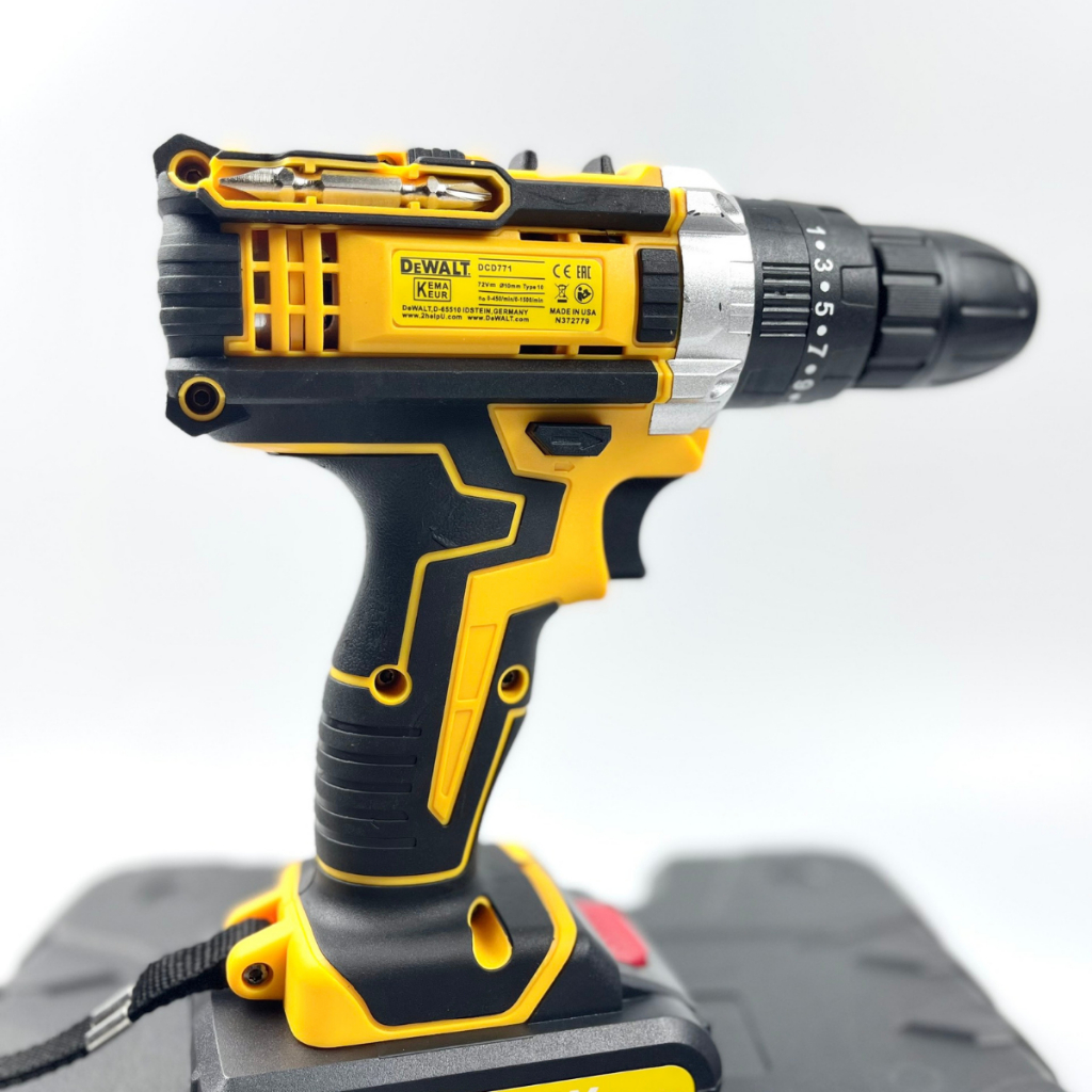 Máy khoan pin Dewalt 72v, máy khoan cầm tay 3 chức năng có búa tặng kèm phụ kiện 24 chi tiết