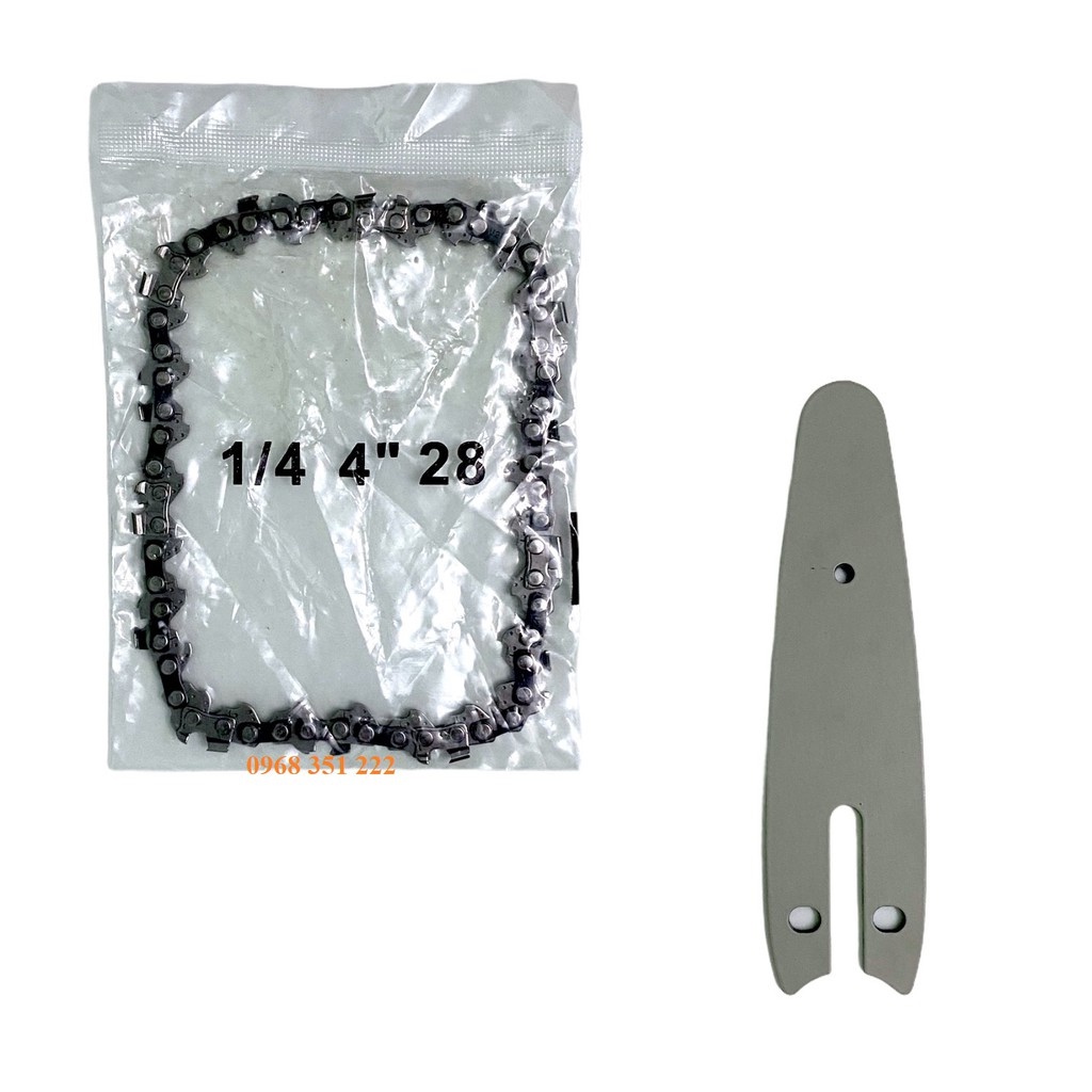 Lam xích dùng cho máy cưa xích chạy pin, lưỡi cưa dài 4 inch và 6 inch