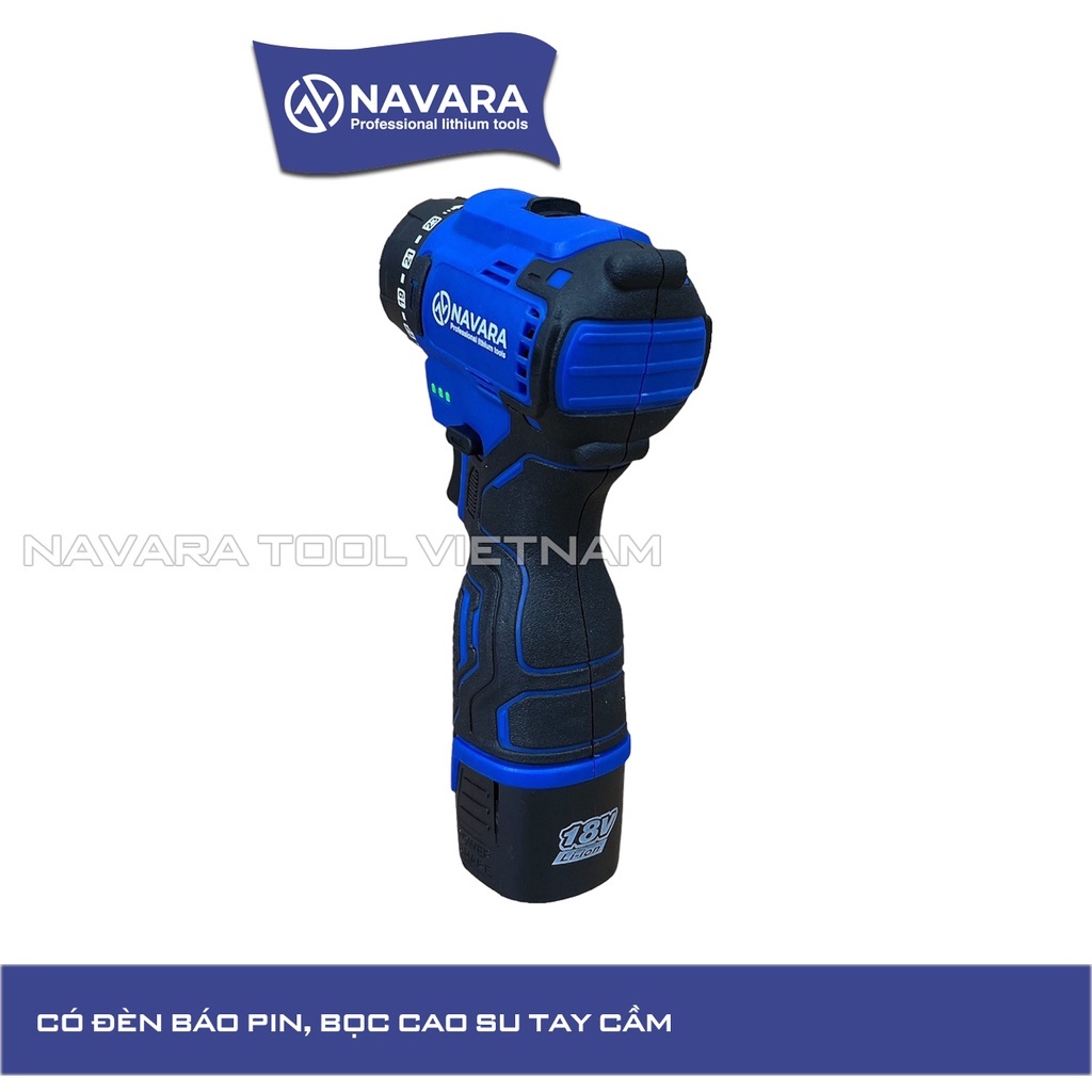 Máy chuyên vít Navara 7001B tặng 2 mũi khoan đa năng Động cơ Không chổi than bền bỉ và mạnh mẽ, Dây đồng nguyên chất