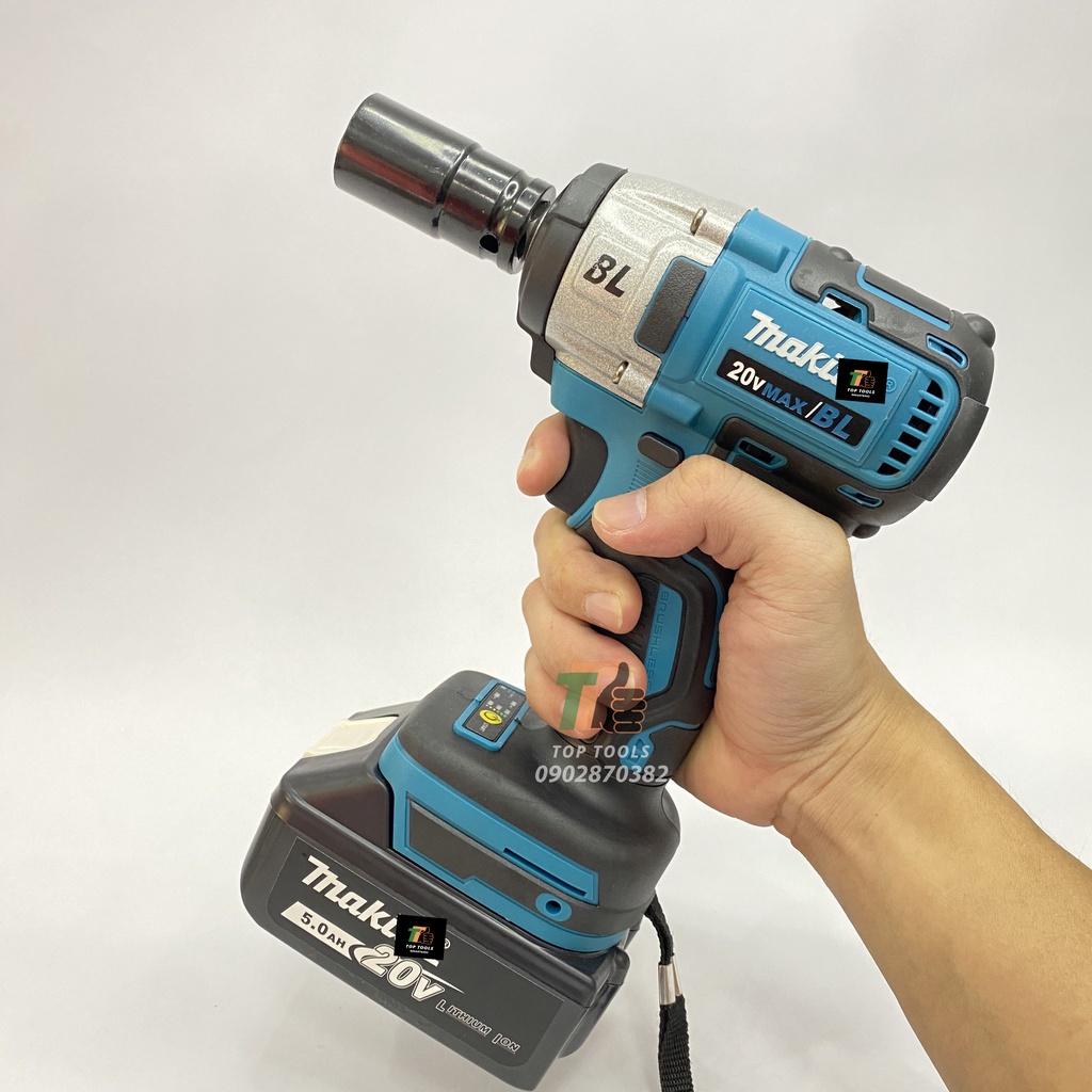 Máy siết bulong Makita, máy bắn bulong động cơ không chổi than sử dụng chân pin phổ thông