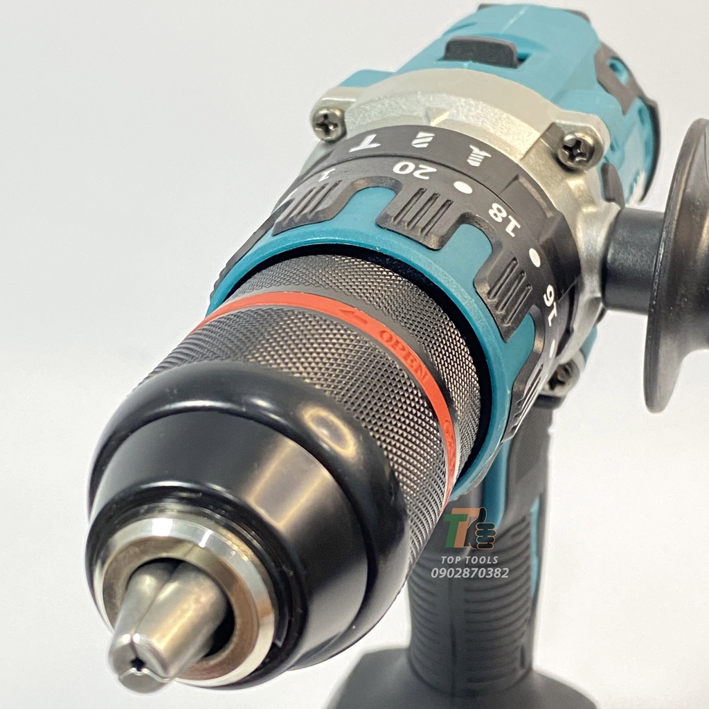 Máy khoan pin Makita không chổi than sử dụng chân Pin thông dụng, Đầu kẹp autolock