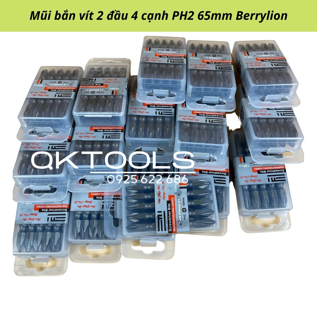 Mũi bắn vít 2 đầu 4 cạnh PH2 Berrylion