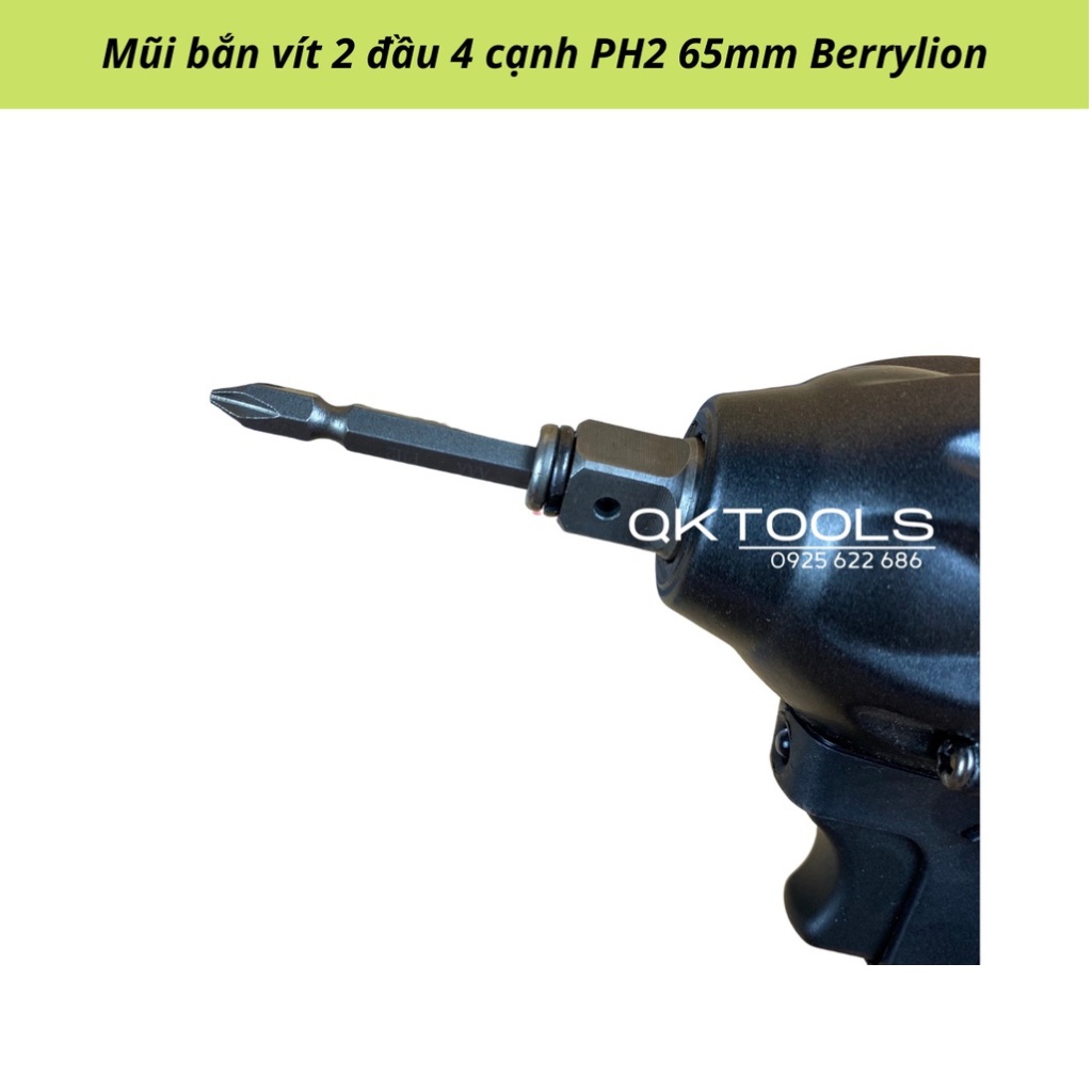 Mũi bắn vít 2 đầu 4 cạnh PH2 Berrylion
