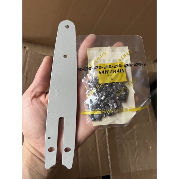 Lưỡi cưa xích của máy cưa xích điện mini cầm tay dùng Pin, lưỡi cưa dài 4 inch và 6 inch