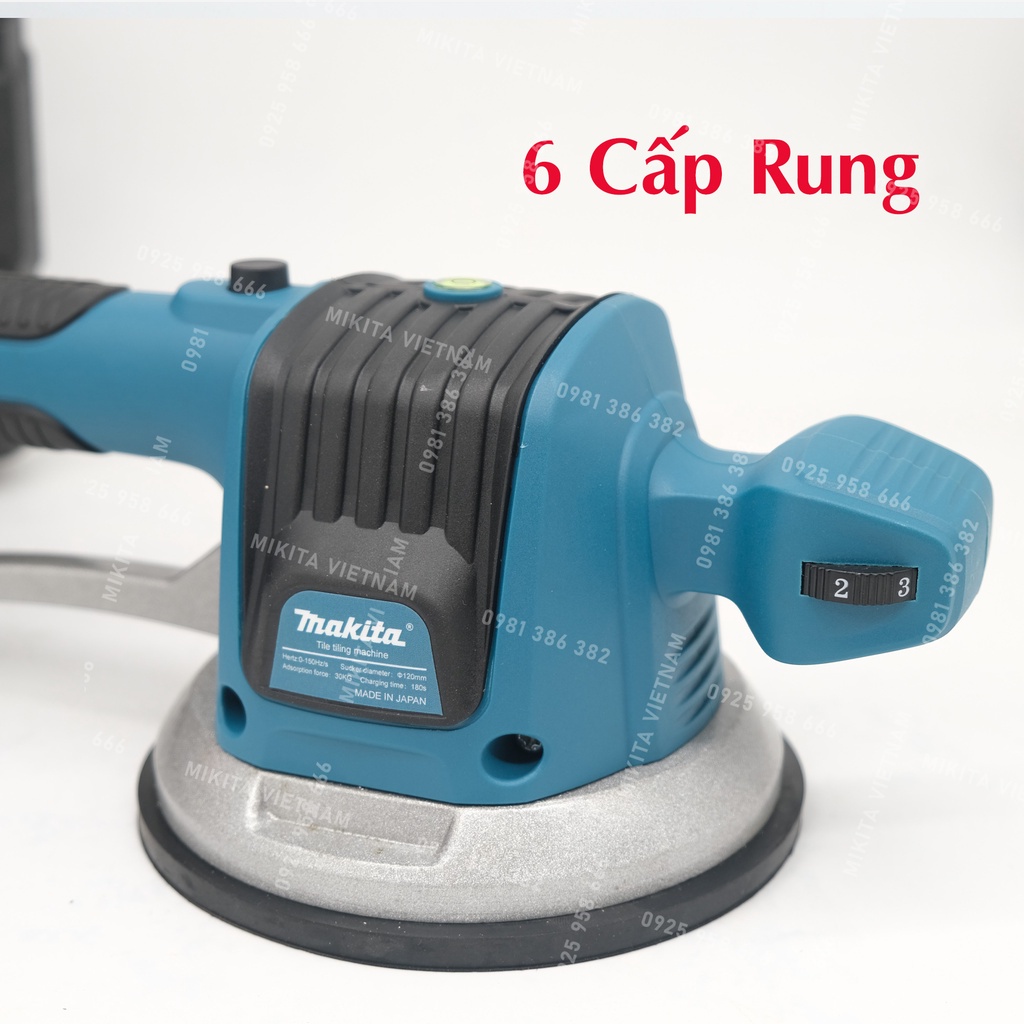 Máy rung hít gạch máy ốp lát gạch Makita 2 chức năng đầm rung + hít gạch - 6 cấp độ rung