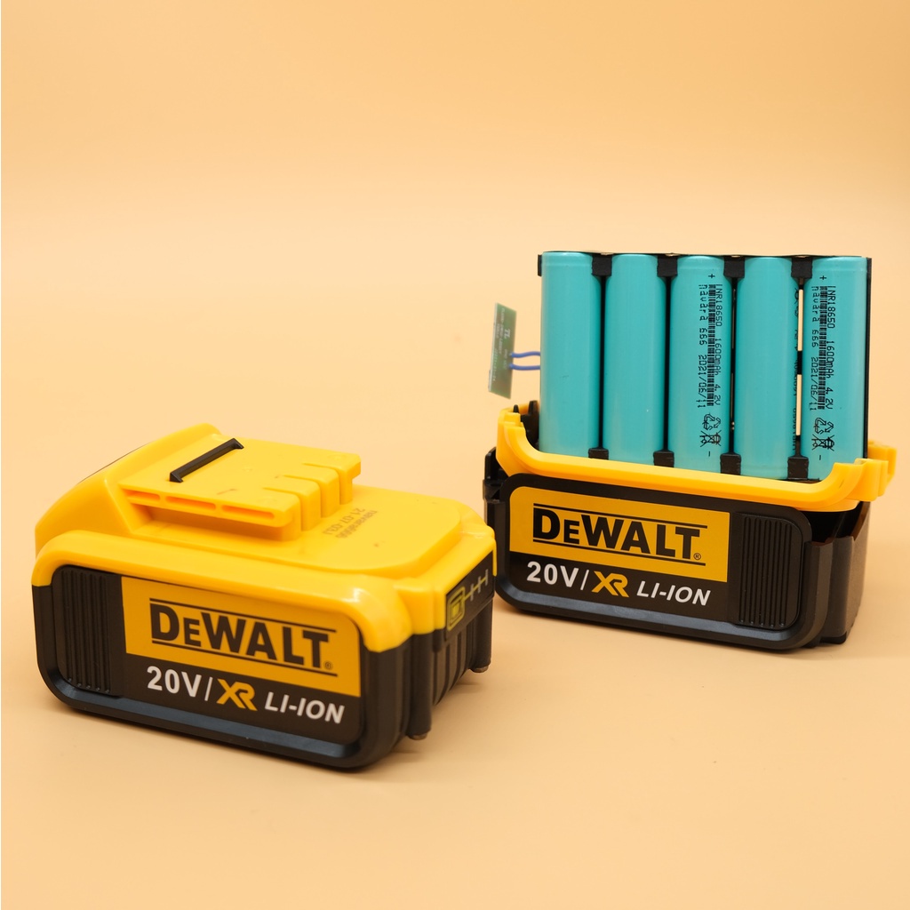 Pin máy khoan, máy siết bulong Dewalt, Hitachi, Makita 20v dung lượng khủng 10 cell
