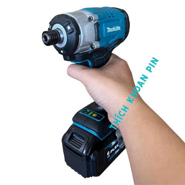 Máy bắn vít Makita không chổi than, máy bắt vít hàng cao cấp tặng đầu bắn vít và đầu bắn tôn