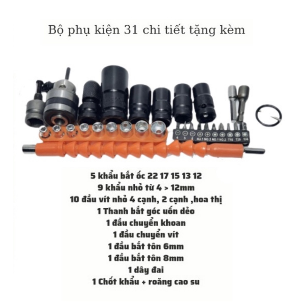 Máy siết bulong NAVARA NVR-6003 lực siết 880n.m cho sửa xe lưu động cần lực siết mạnh