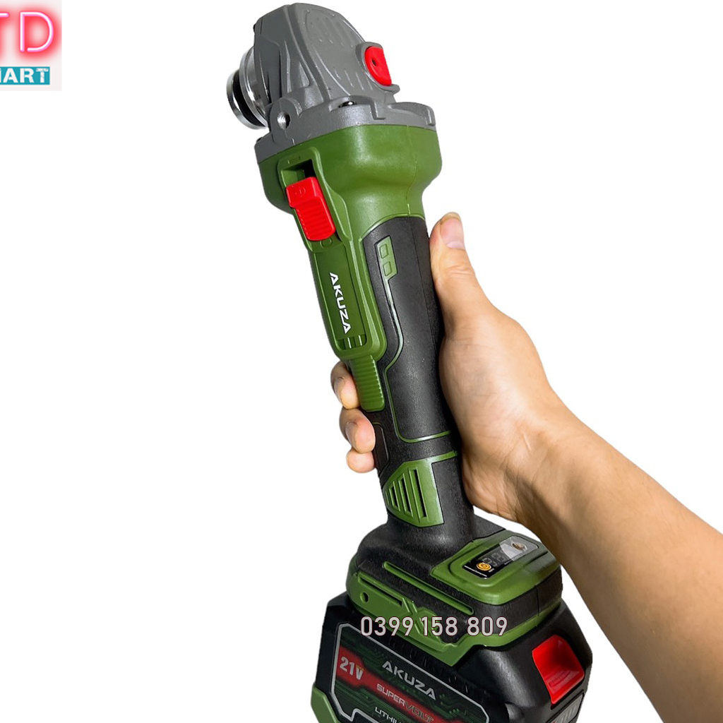 Máy mài pin AKUZA 01BL cao cấp không chổi than có chỉnh lực điện tử, pin 15 cell