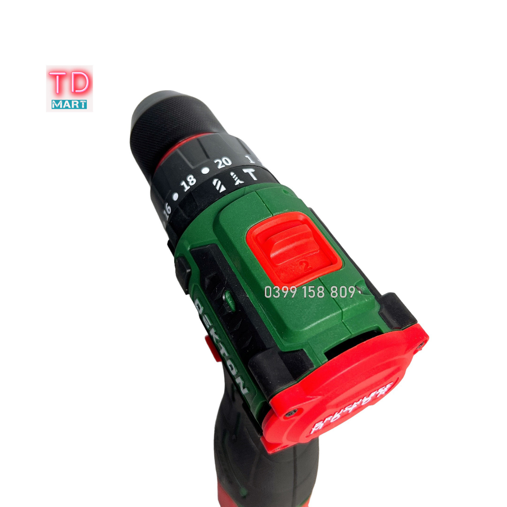 Máy Khoan Pin 16,8V Dekton D16-KB1055PRO 3 Chức Năng - Motor Brushless - Đầu Cặp 10mm Autolock