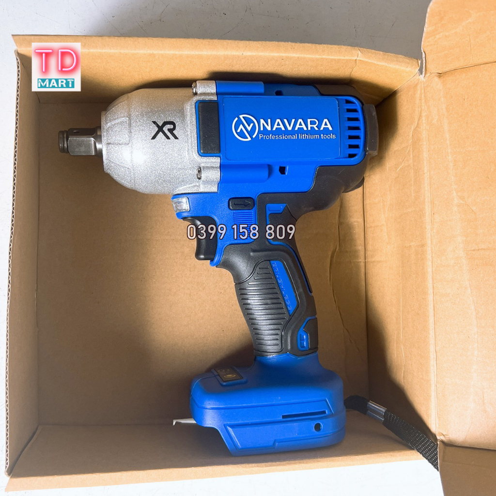 Thân máy siết bulong pin NAVARA 6003 Lực siết 880Nm, Không chổi than, Chân Pin Phổ Thông