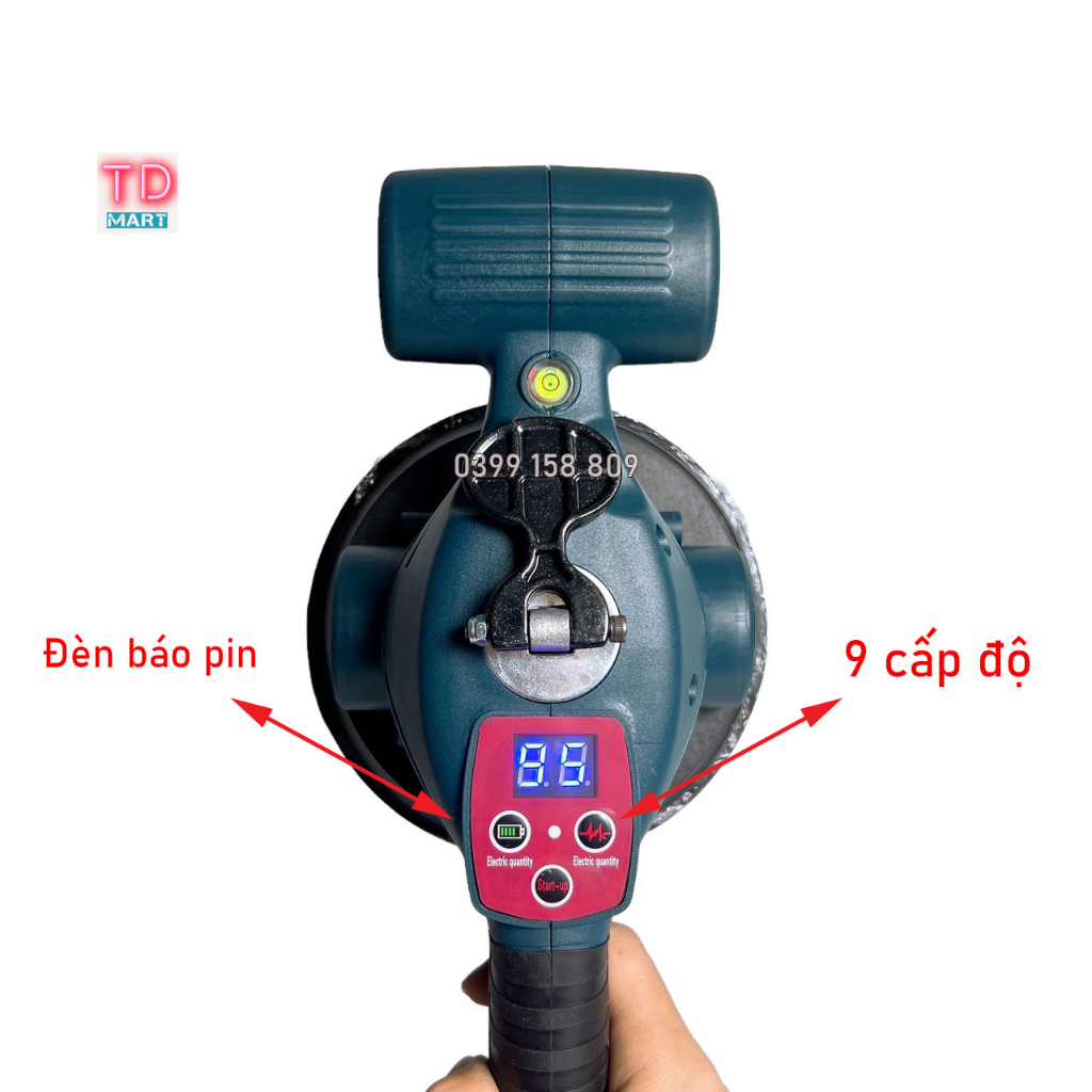 Máy rung hít gạch AKUZA V7 CAO CẤP 9 cấp độ, chân pin phổ thông 4cm