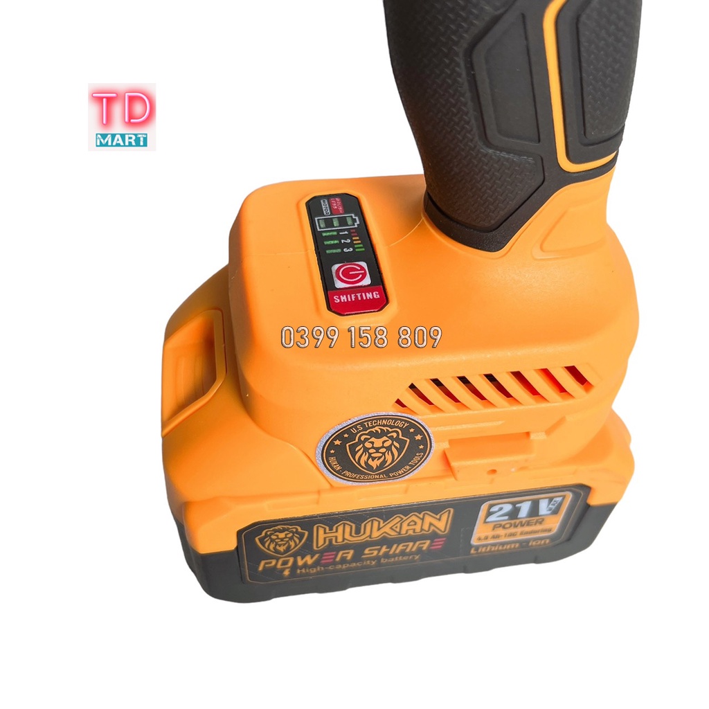 Máy Siết Bulong HUKAN HK-IWH850NM Lực Siết 850Nm Không Chổi Than Chân Pin Phổ Thông