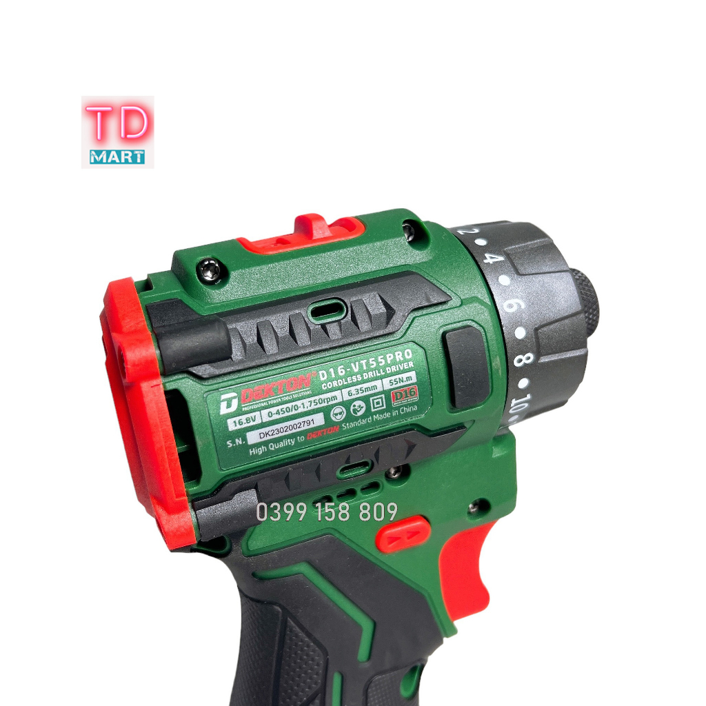 Máy Bắt Vít Trượt 55Nm Dekton D16-VT55PRO / Motor Brushless / Hệ Sinh Thái 16.8V