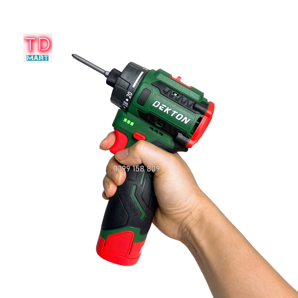 Máy Bắt Vít Trượt 55Nm Dekton D16-VT55PRO / Motor Brushless / Hệ Sinh Thái 16.8V